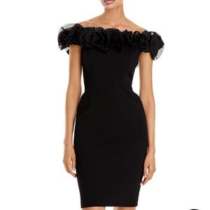 Ruffled off the shoulder dress